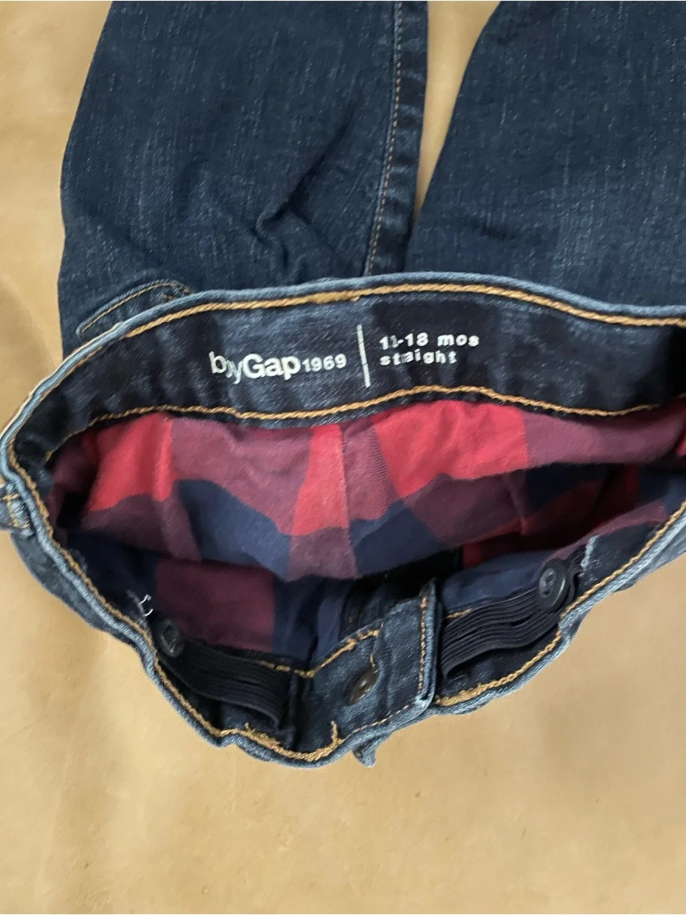 GAP Dark Indigo Relaxed flannel toddler Jeans